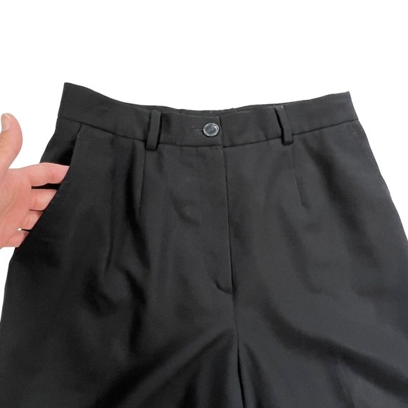 ZANELLA Jenna Sz 4 Wool Lycra Stretch Dress Pants Black MADE IN ITALY - Picture 2 of 13